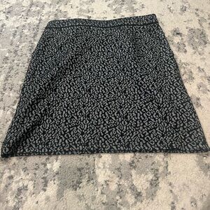 Skies Are Blue Black and White Mini Pencil Skirt
